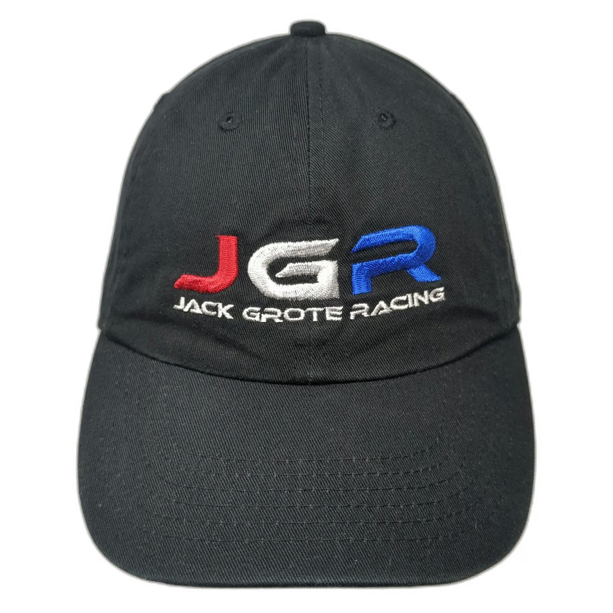 Jack Grote Racing JGR Black OSFM Baseball Cap Cotton Adjustable Slideback Hat