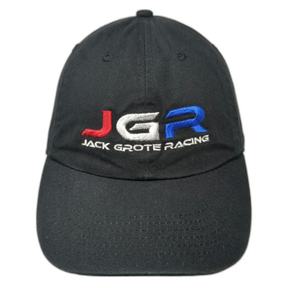 Jack Grote Racing JGR Black OSFM Baseball Cap Cotton Adjustable Slideback Hat