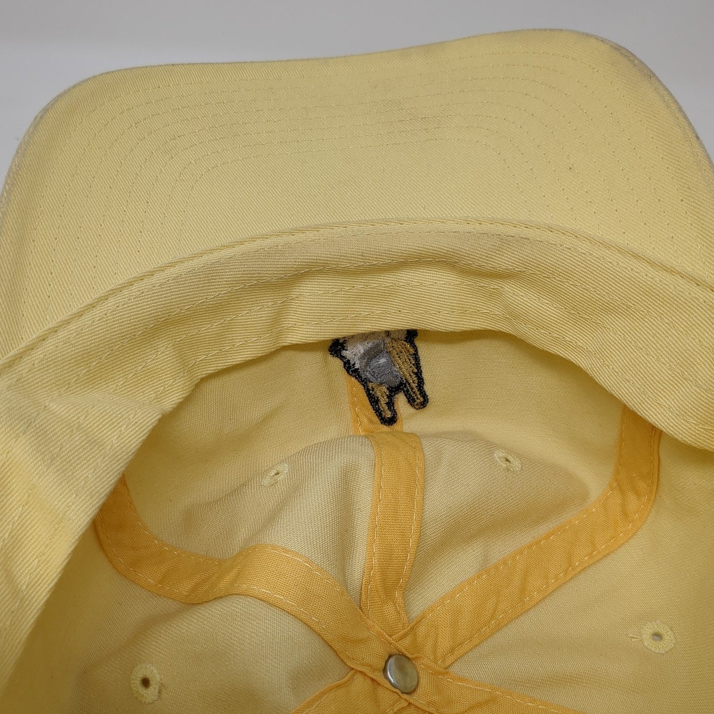 You Know Slideback Baseball Cap Yellow One Size Adjustable Embroidered 6 Panel