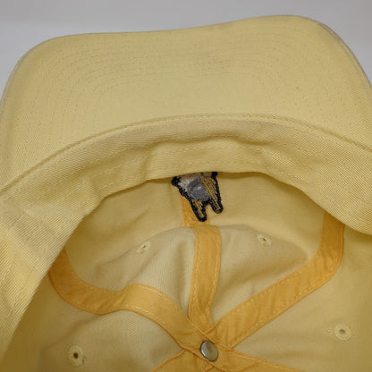You Know Slideback Baseball Cap Yellow One Size Adjustable Embroidered 6 Panel