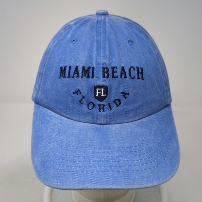 Sunkiss Kap Baseball Cap Blue One Size Miami Beach Florida Slideback Hat Shield