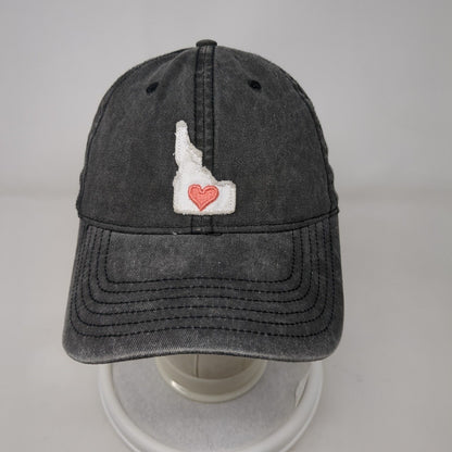 Idaho Heart Slideback Hat Gray OSFM Adjustable Home Free 6 Panel