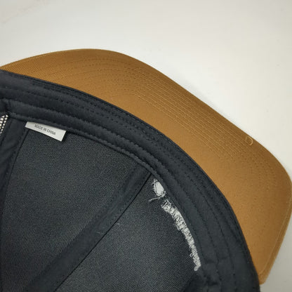 Cap America Equipment Share Trucker Hat Brown One Size Mesh Back Snapback