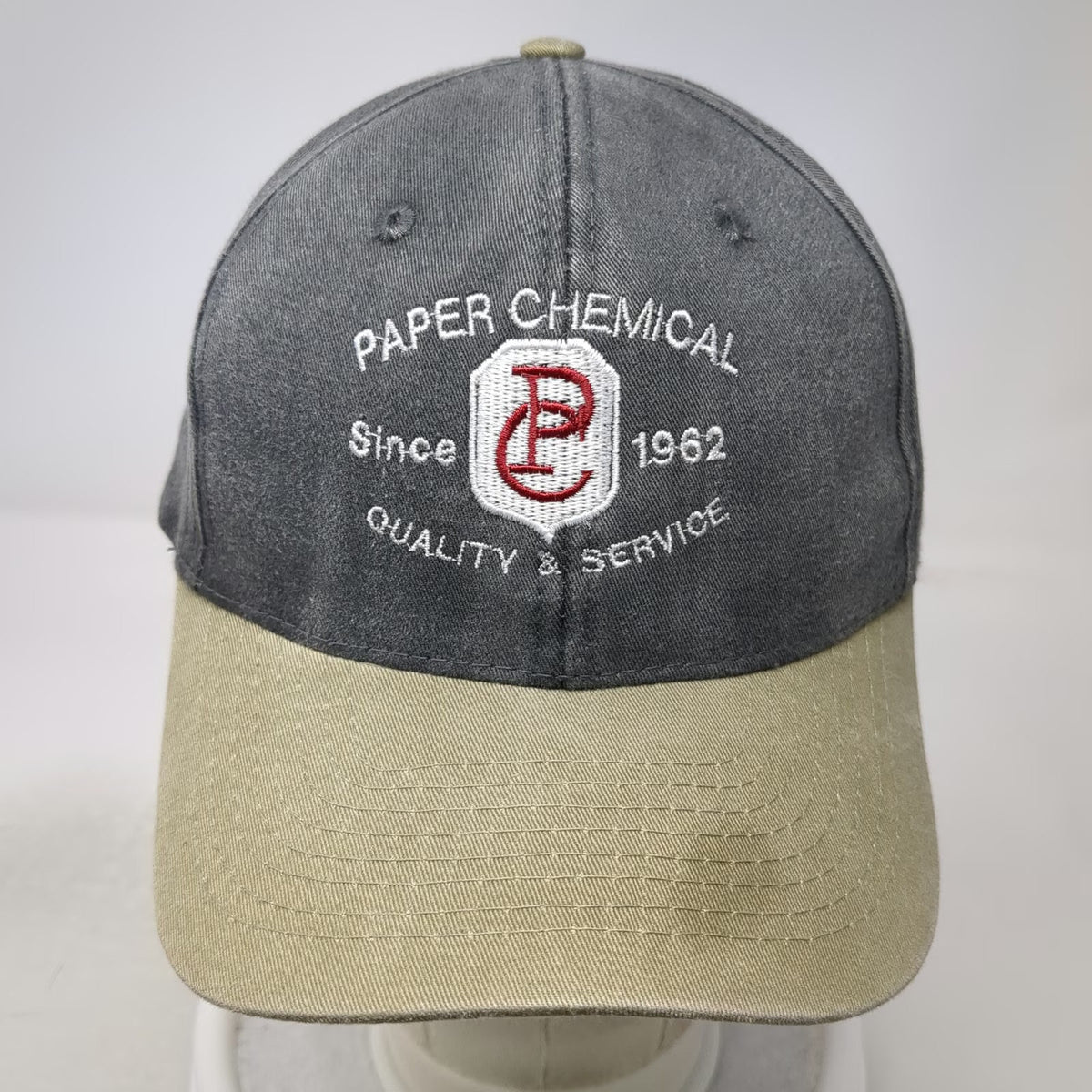 Toppers Inc Baseball Cap Gray One Size Two Tone Slideback Paper Chemical Hat