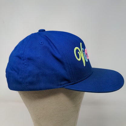 Yupoong Men's Snapback Hat Blue Embroidered Victory Logo Colorful Cotton