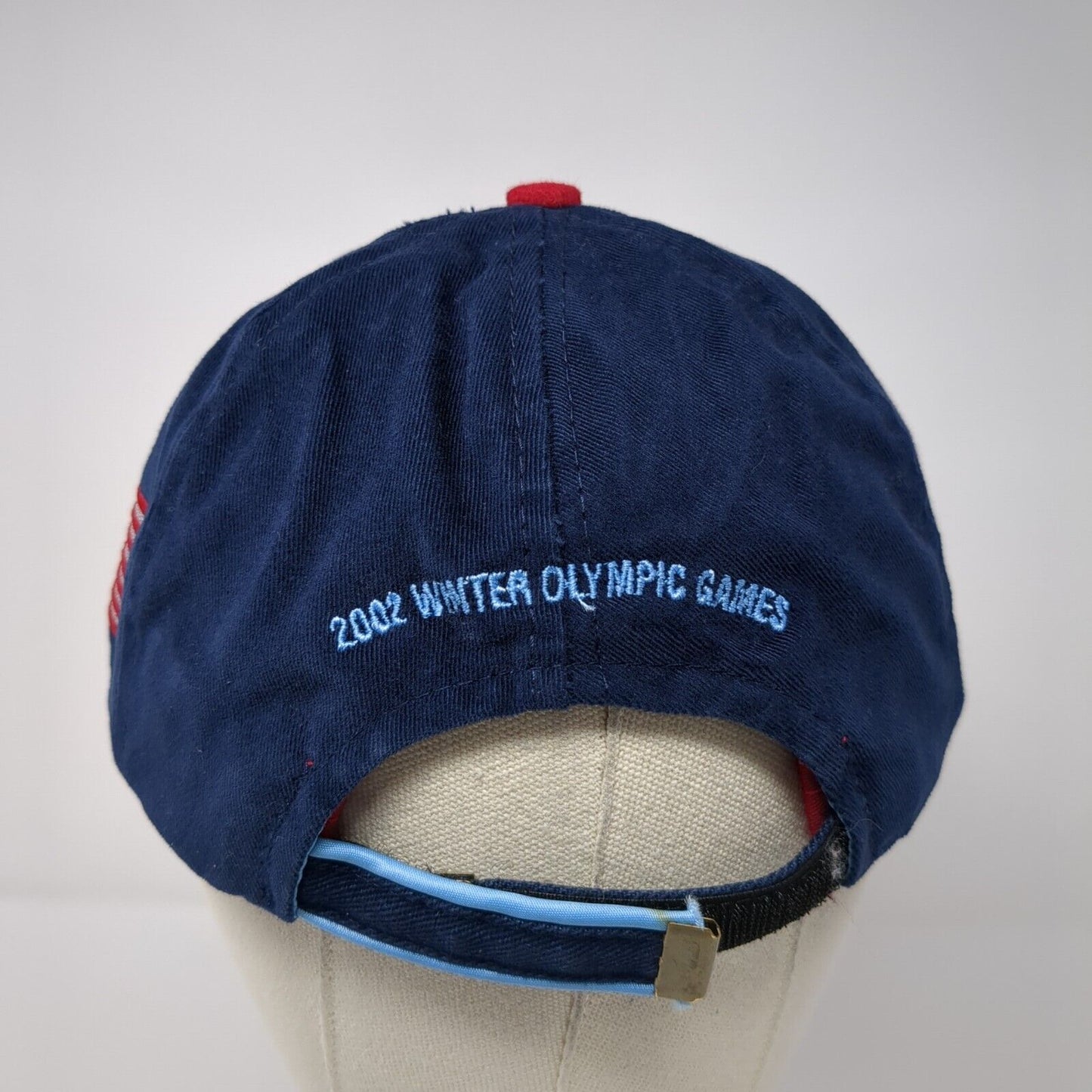 USA Roots 2002 Winter Olympic Games Strapback Hat Blue One Size Lined
