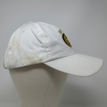Headwear USA Baseball Cap White One Size BC Becahi Hawk Logo Slideback Strap Hat