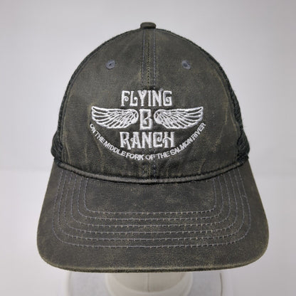 Flying B Ranch Strapback Trucker Hat Gray One Size Adjustable Port Authority