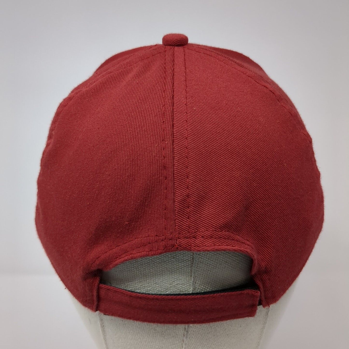 Unbranded Strapback Hat Red One Size Adjustable Lightweight 6 Panel Blank