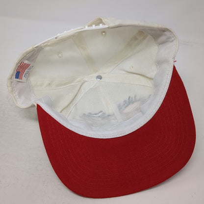 Budweiser Bud Ice Bud Light Football Helmet Snapback Hat Vintage White Red USA