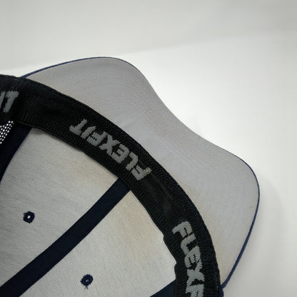 Port Authority Fitted Trucker Hat Blue L/XL Flexfit Mesh Back 6 Panel Blank