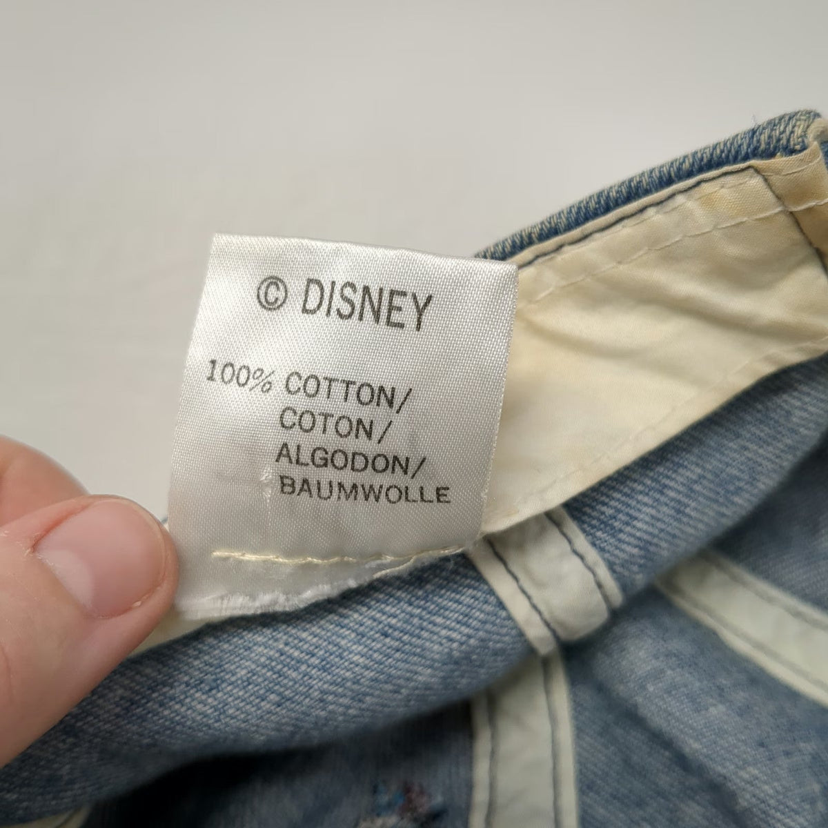 The Disney Store Baseball Cap Blue One Size Denim Pocahontas Meeko Character Hat