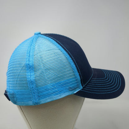 Baseball Cap Blue One Size Mesh Back Serape Bucking Bronco Western Strapback Hat