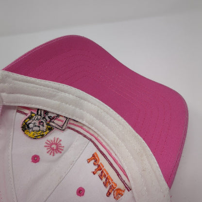 Lizzie Girls Strapback Trucker Hat Pink XS/S Adjustable Mesh Embroidered Disney