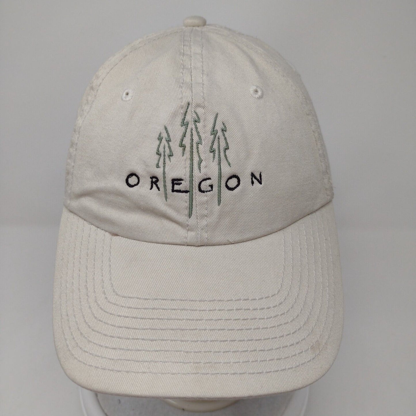 Oregon Slideback Hat Tan One Size Adjustable Embroidered 6 Panel Cotton
