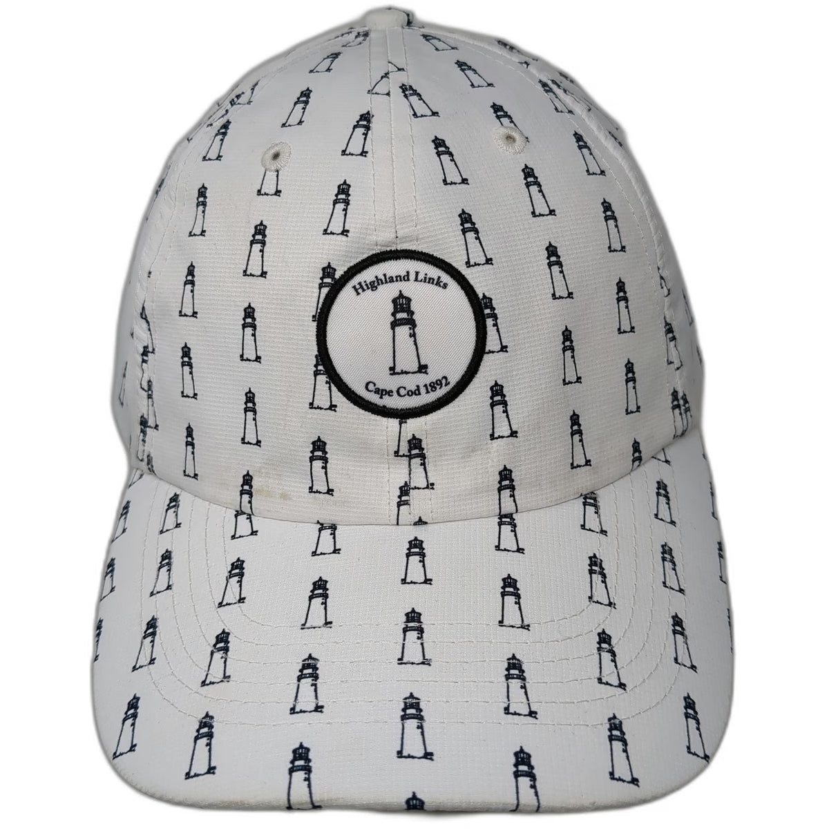 Imperial Baseball Cap White One Size Highland Links Cape Cod Lighthouse Logo Hat