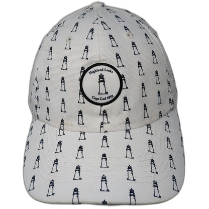 Imperial Baseball Cap White One Size Highland Links Cape Cod Lighthouse Logo Hat