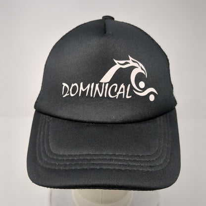 Dominical Snapback Mesh Back Trucker Hat Black OSFA Solid Adjustable