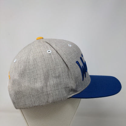 Mitchell & Ness Men's Snapback Hat Gray Embroidered Golden State Warriors Logo