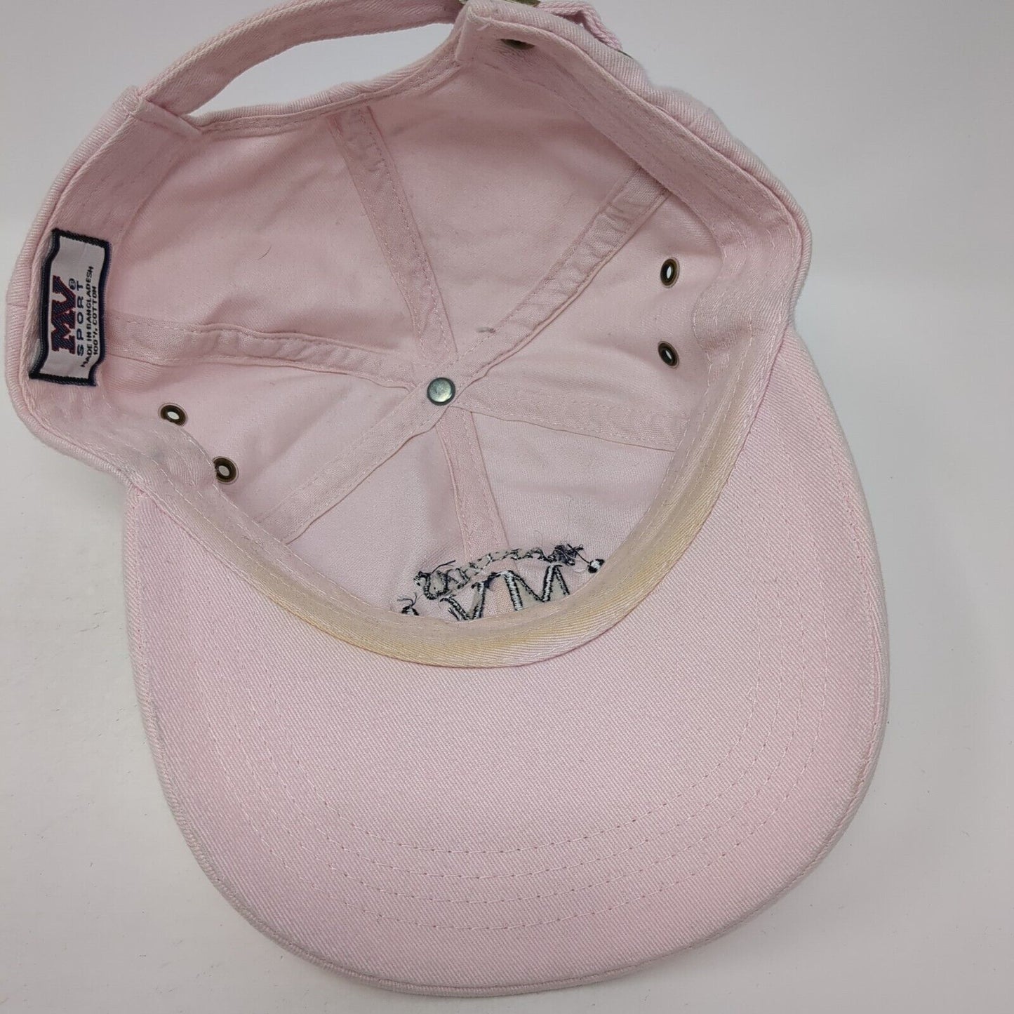 MV Martha's Vineyard Slideback Hat Pink OS Adjustable Embroidered MV Sport