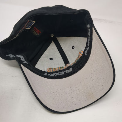 Flexfit Baseball Cap Black M Orange Blossom Junction Embroidery Fitted Logo Hat