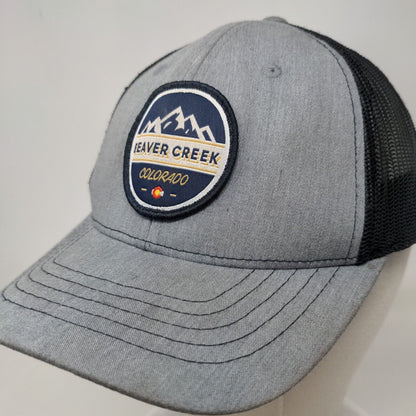 Beaver Creek Colorado Snapback Mesh Back Trucker Hat Gray Youth 6 Panel