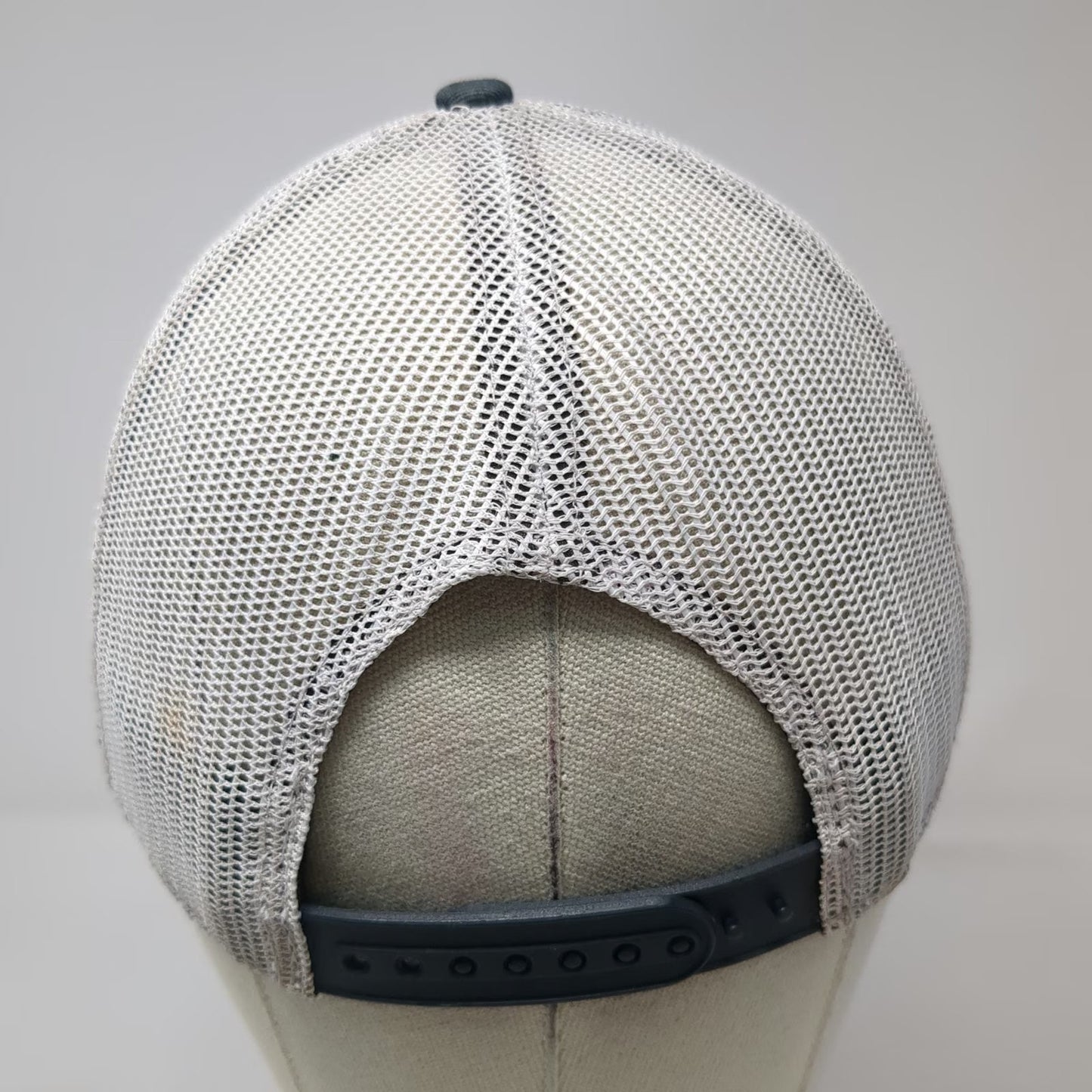 NFL Team Apparel New England Patriots Blue Trucker Hat One Size Snapback Mesh