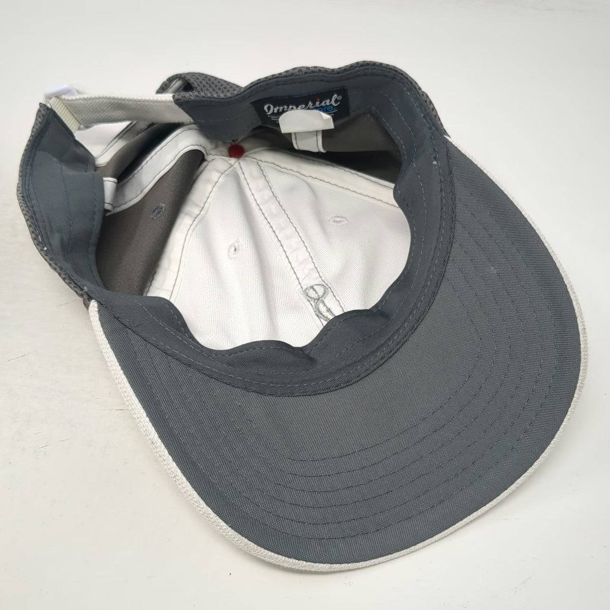 Imperial Baseball Cap White Gray One Size SilverRock Golf Performance Mesh Hat