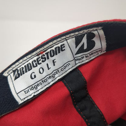 Bridgestone Golf Baseball Cap Red M Stretch Fit B330 Logo Side Embroidery Hat