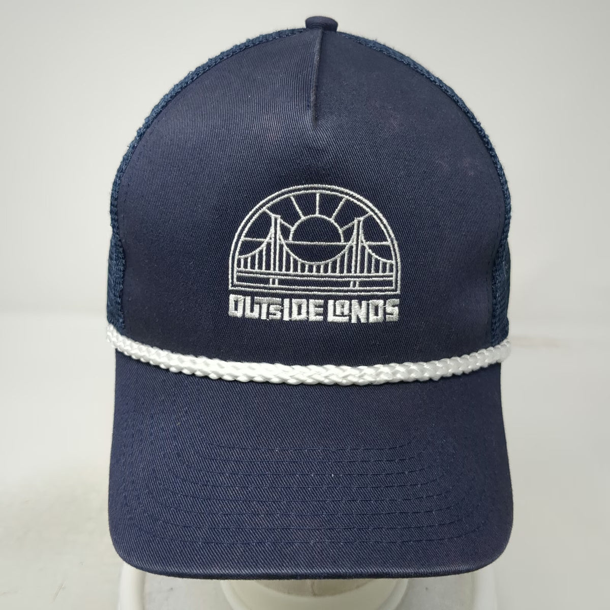Cobra Trucker Hat Blue One Size Outside Lands Music Festival Rope Mesh Snapback