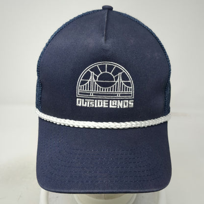 Cobra Trucker Hat Blue One Size Outside Lands Music Festival Rope Mesh Snapback