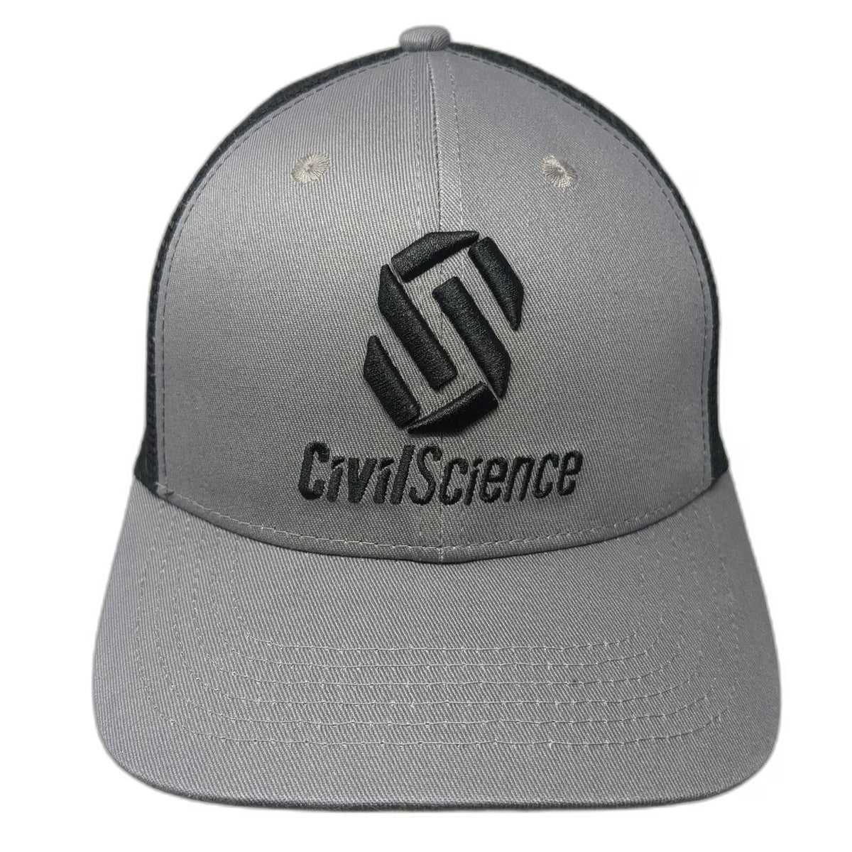 CivilScience Trucker Hat Gray One Size Mesh Back Snapback Engineering Logo