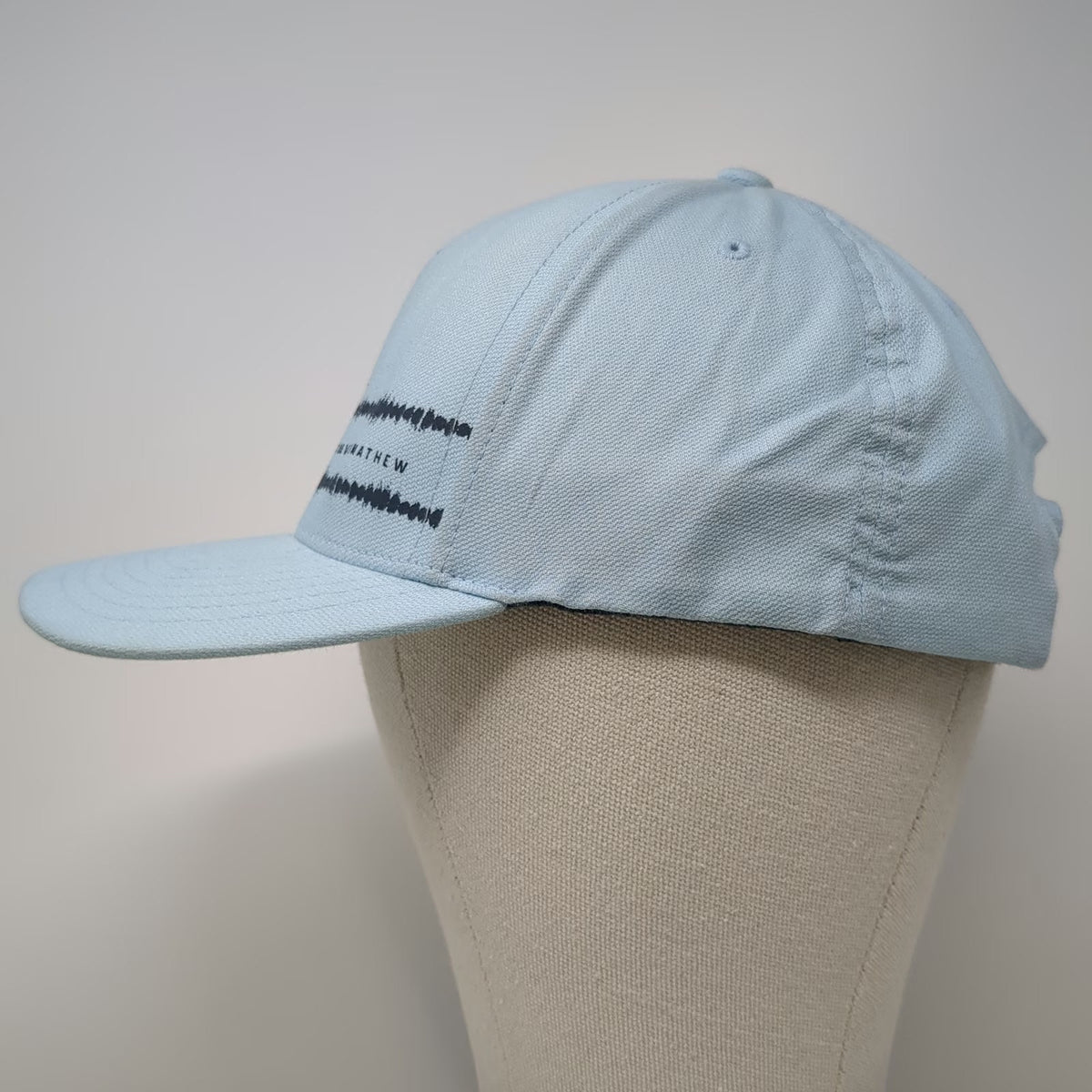 TravisMathew 5 Panel Blue One Size Snapback Hat Flexfit 110 Graphic Stripes