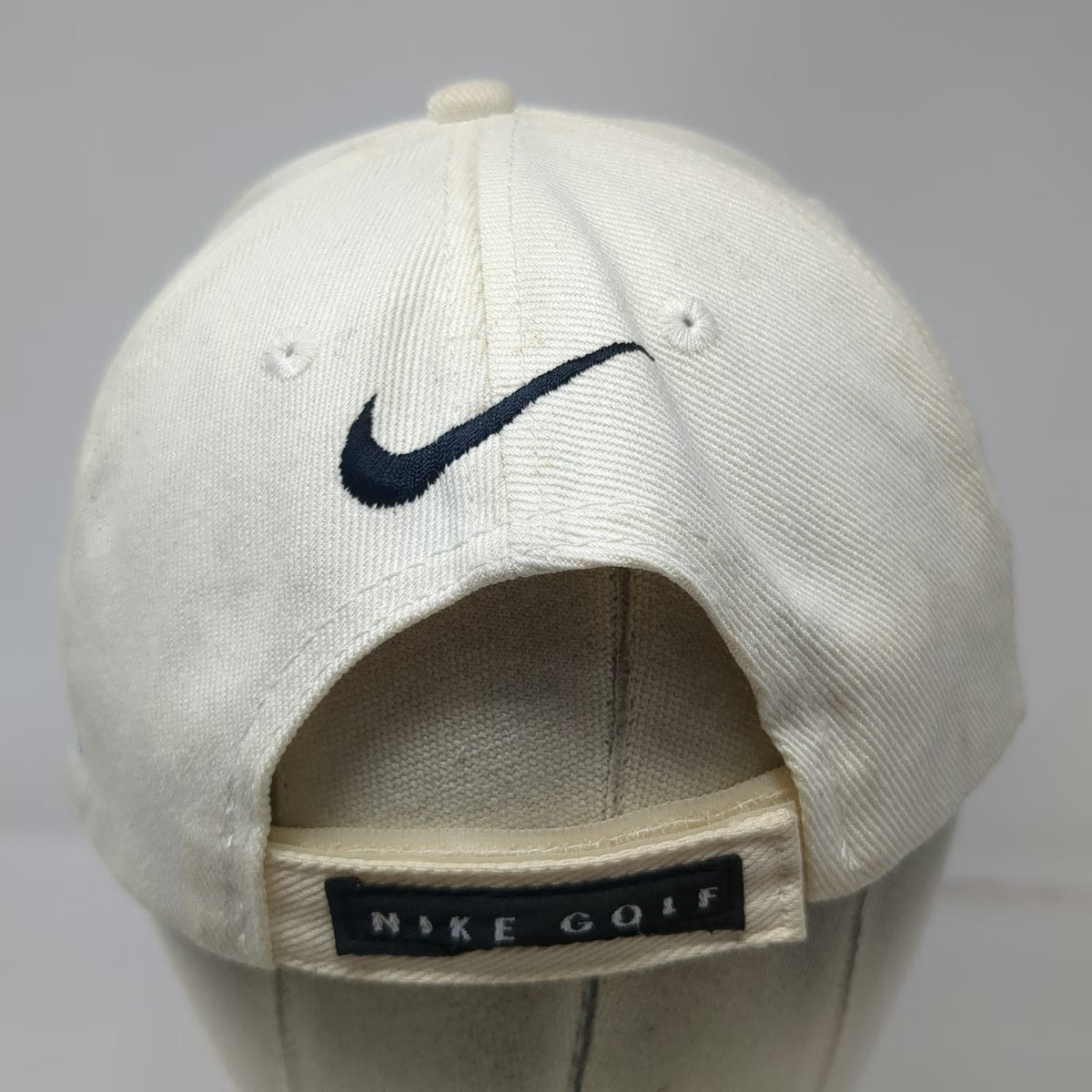 Nike Golf Baseball Cap White Boise Open Albertsons Swoosh Strapback Hat Vintage