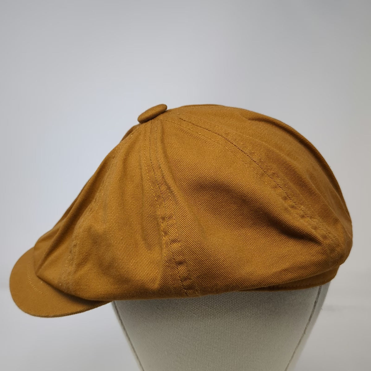 Botvela Newsboy Cap Brown 7 1/8 Cotton Twill 8 Panel Flat Cabbie Gatsby Hat