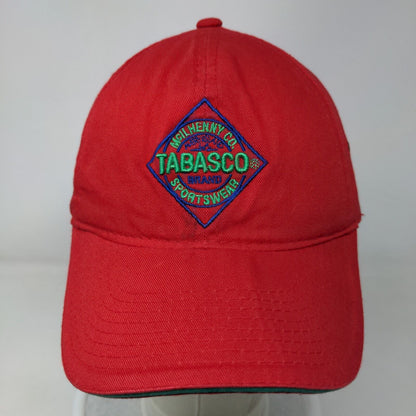 Tabasco Strapback Hat Red OSFM Adjustable Embroidered Vent Holes