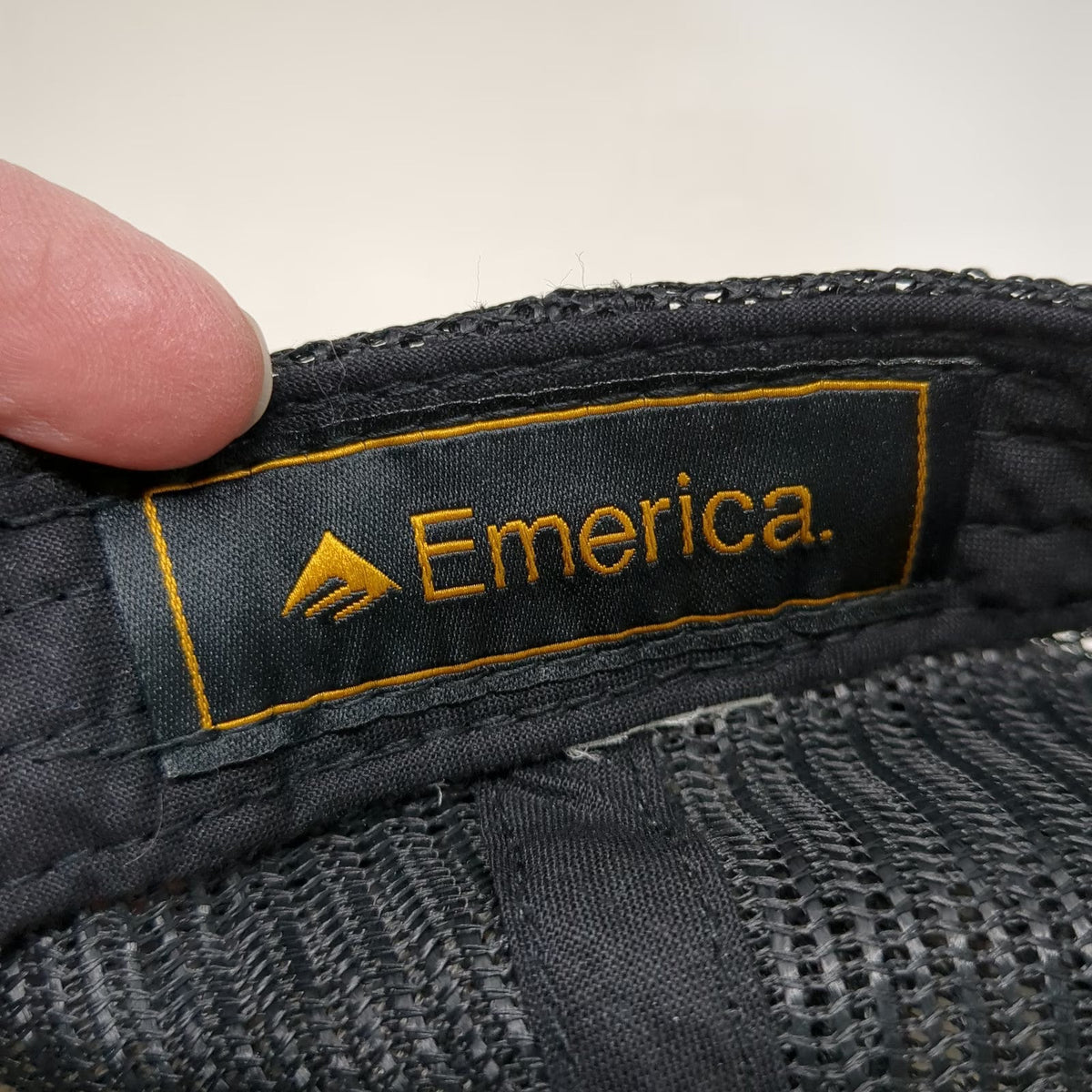 Emerica Trucker Hat Black Green One Size Mesh Back Foam Snapback Skateboarding