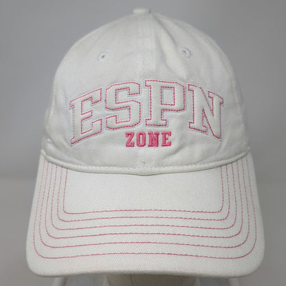 ESPN Baseball Cap White Pink One Size Chicago ESPN Zone Slideback Cotton Hat