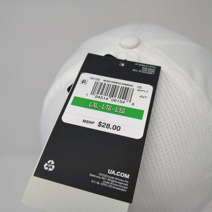Under Armour Fitted Hat White L/XL Classic Fit ISO-Chill Armour Vent W/Tags