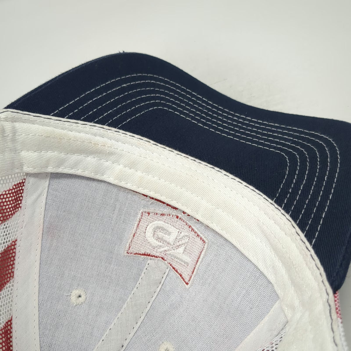 Outdoor Cap General Tire Trucker Hat Blue OSFM American Flag Mesh USA Snapback