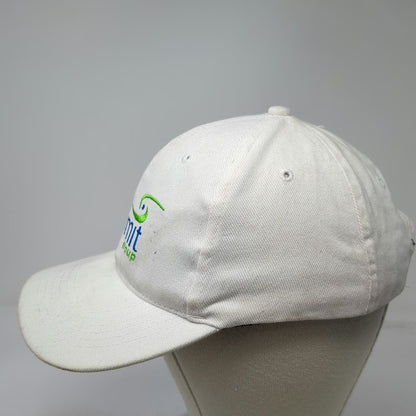 Summit Group Logo White Baseball Cap Hat One Size Slideback Embroidered Cotton