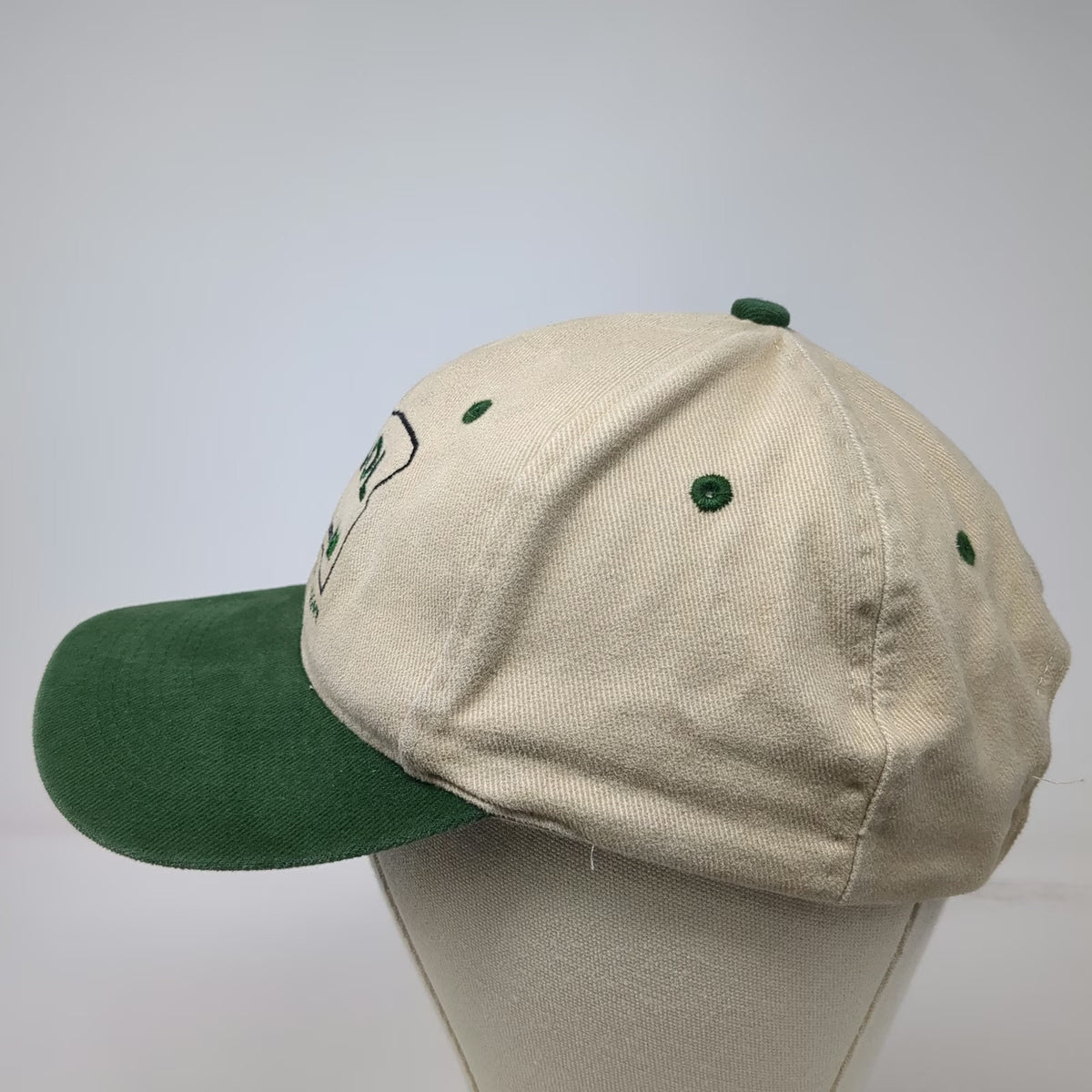 Falcon Headwear Baseball Cap Beige Green One Size Associated Oregon Loggers Hat