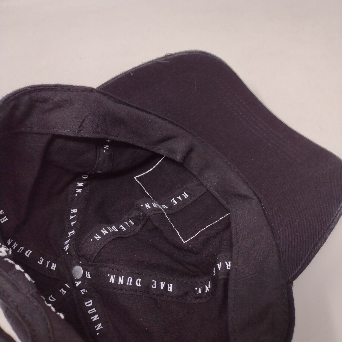 MAMA Slideback Hat Black OSFM Adjustable Patch 6 Panel Rae Dunn Cotton