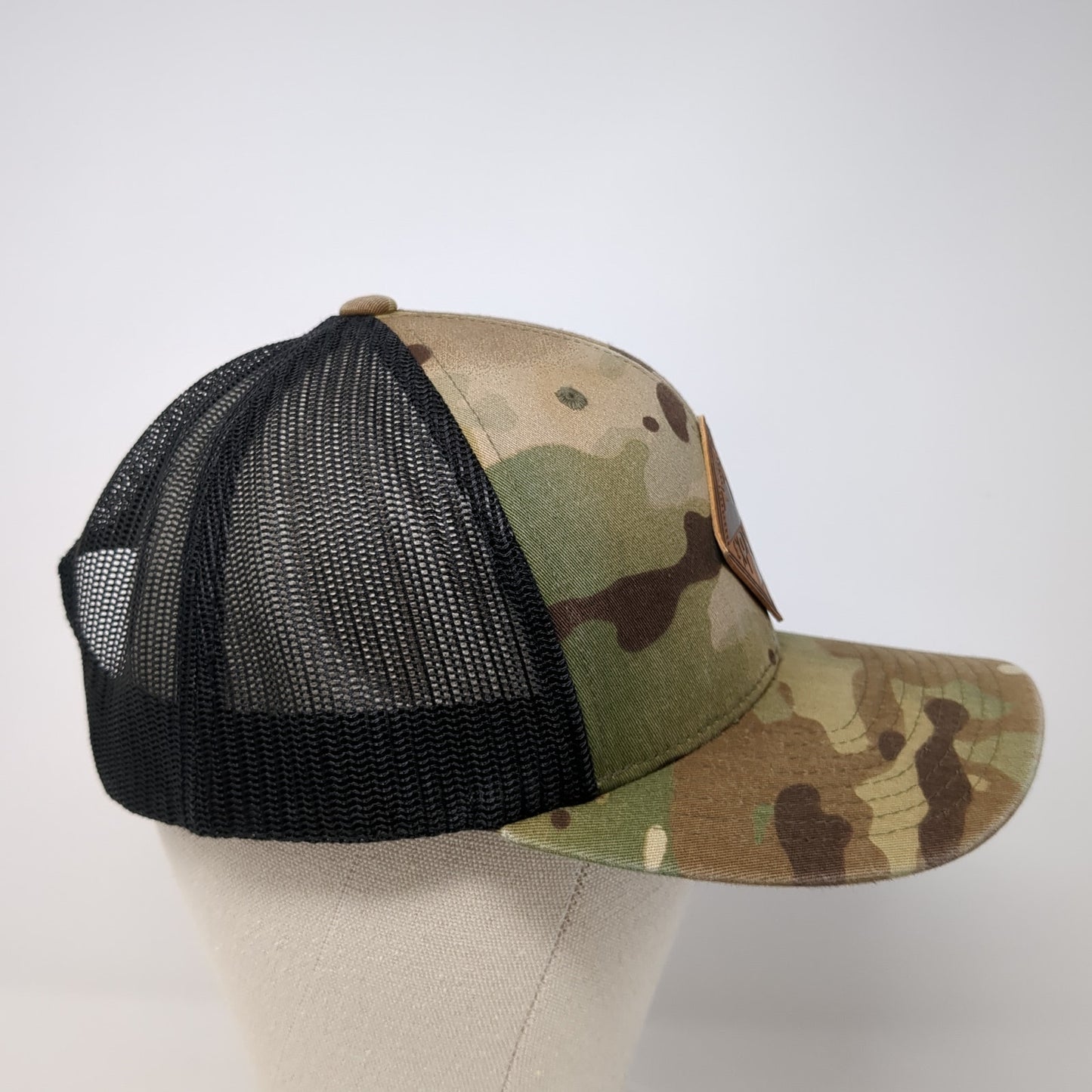 Explore Idaho Patch Snapback Trucker Hat Multi One Size Mesh Back Camo