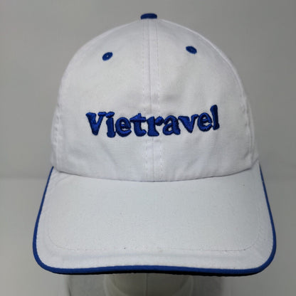 Vietravel Slideback Hat White OSFA Adjustable Embroidered 6 Panel