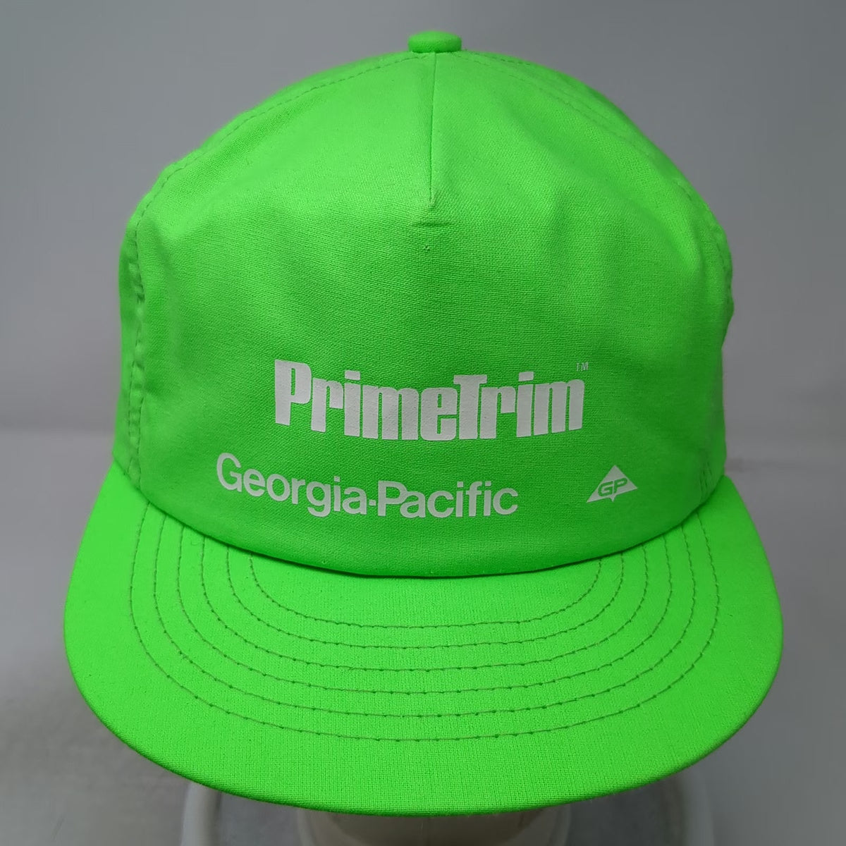 Swingster 5 Panel Green Hat Georgia-Pacific PrimeTrim Snapback GP Logo Vintage