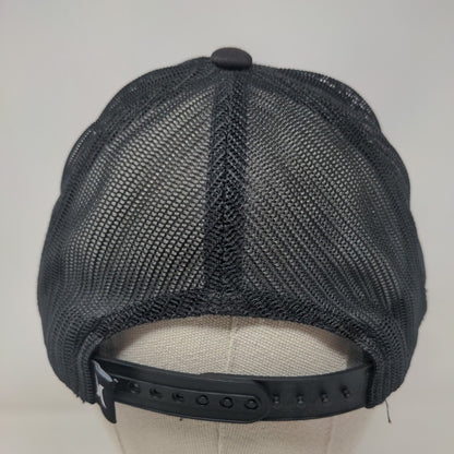 Hurley Snapback Mesh Back Trucker Hat Black One Size Breathable Yupoong