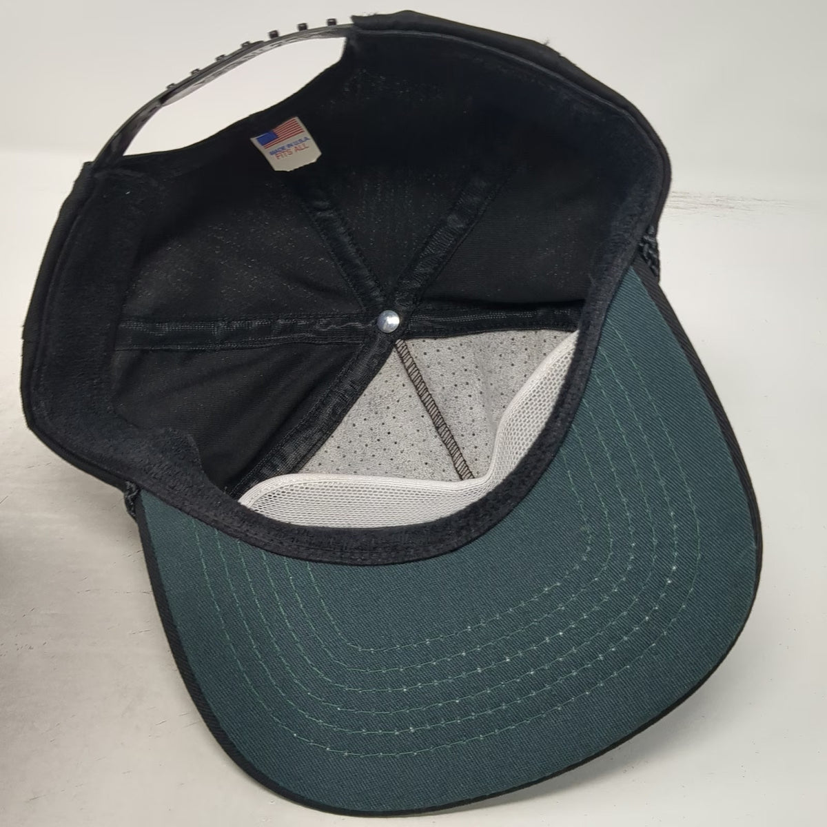 5 Panel Black Hat Rope Snapback Iams Pet Foods Dog Cat Paw Made in USA Vintage