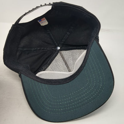 5 Panel Black Hat Rope Snapback Iams Pet Foods Dog Cat Paw Made in USA Vintage