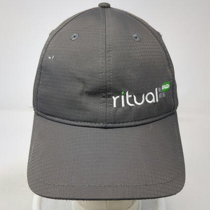 Cap America Ritual Green Logo Gray Baseball Cap One Size Strapback Hat Ripstop